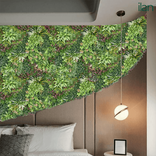 Crimson Blossoms Artificial Green Wall (1MX1M)